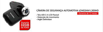 C&acirc;mera Filmadora Veicular Longsam L300HD